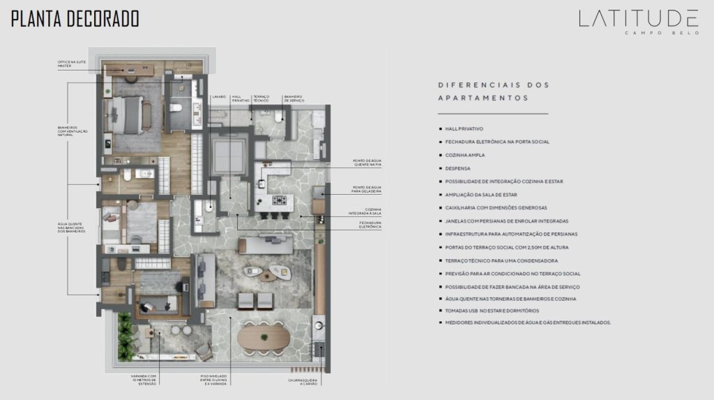 Campo Belo O Residencial Latitude 154m² Campo Belo O Residencial Latitude 154m²