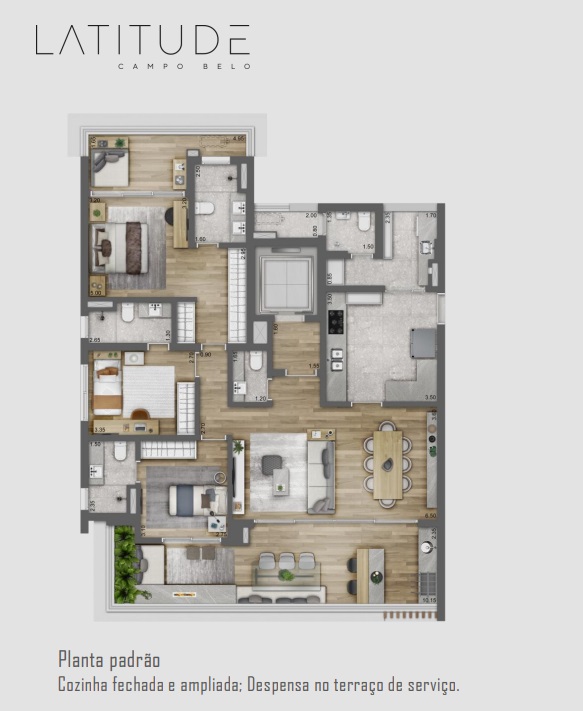 Campo Belo O Residencial Latitude 154m² Campo Belo O Residencial Latitude 154m²